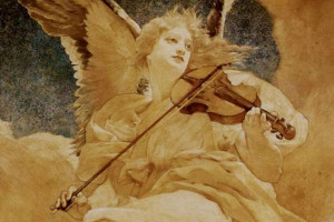 angel playing the violin